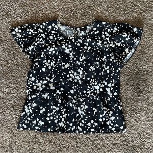 Who What Wear Flutter Sleeve Printed Top